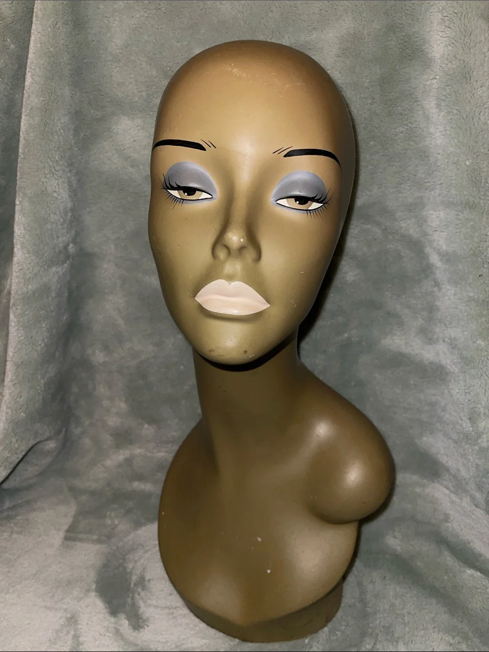 Neutral Olive Display Mannequin Head for Hair Styling
